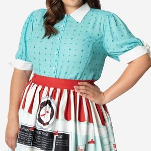 Unique Vintage Coca Cola blouse